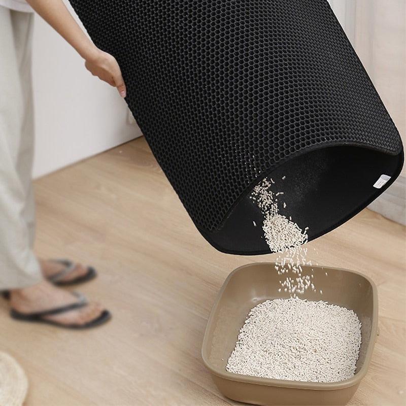 Double-Layer Cat Litter Mat