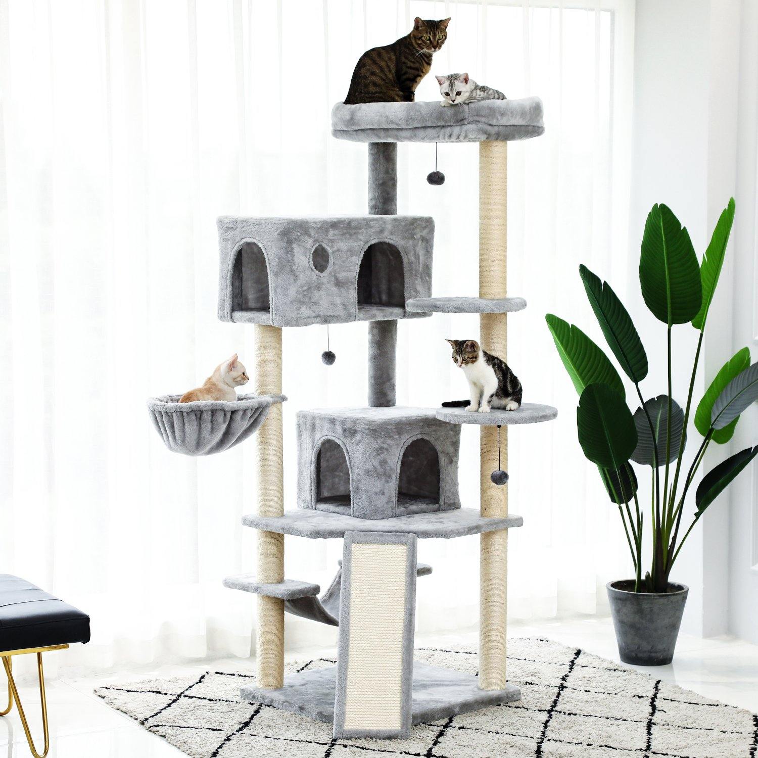 Large Grey Cat Scratching Post - The Meow Pet Shop