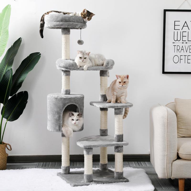Large Grey Cat Scratching Post - The Meow Pet Shop